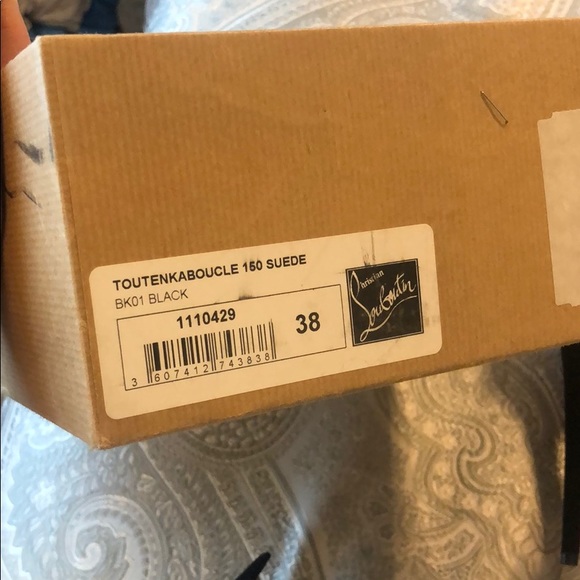 NWT LOUBOUTIN strappy Black showstopper stilettos - Picture 7 of 8